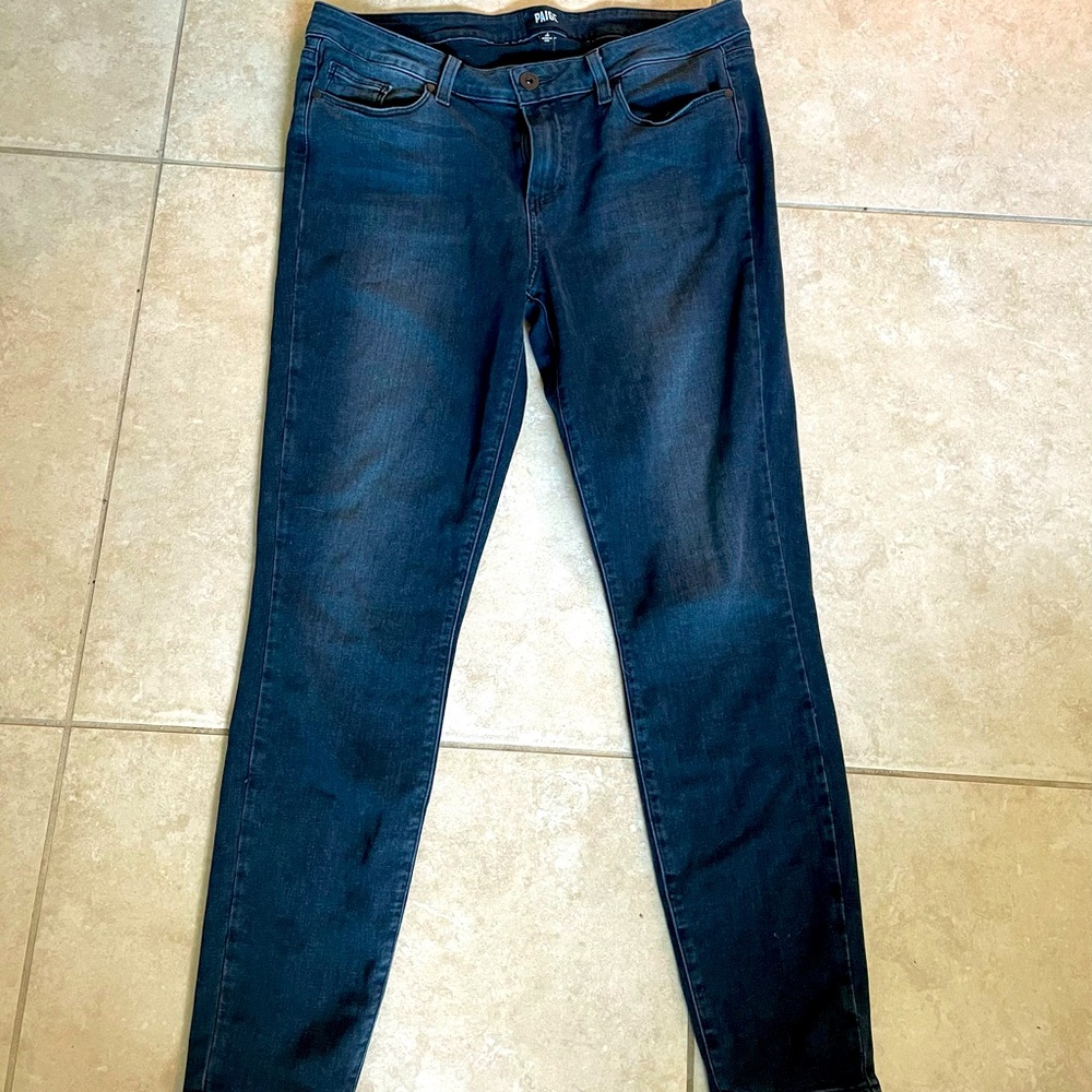 Paige blackish grey skinny jeans